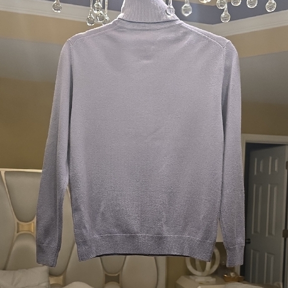 Cashmere Elegant Gray Turtleneck Sweater EUC - Picture 5 of 13